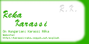 reka karassi business card